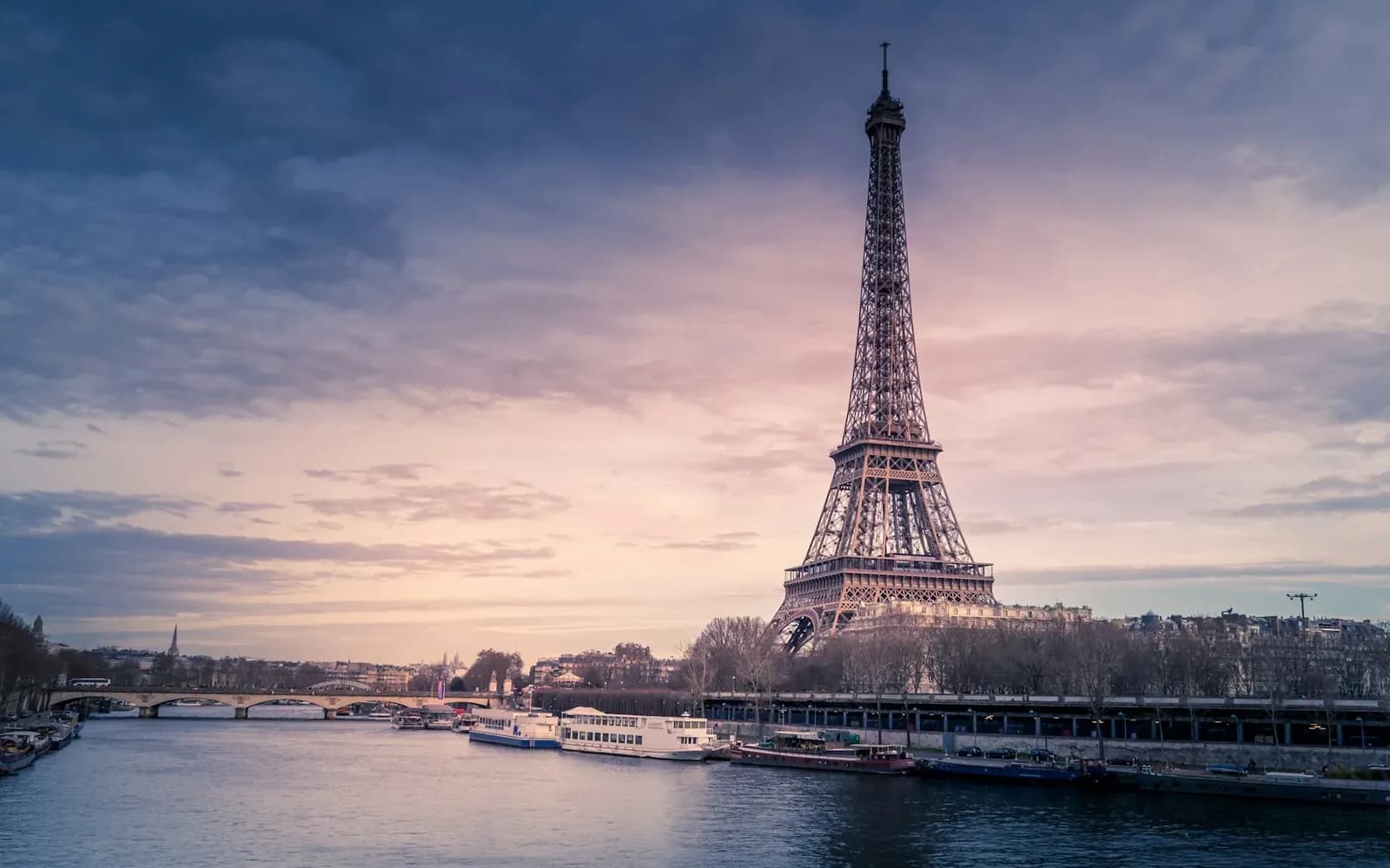 Eiffel Tower above the Paris cityscape